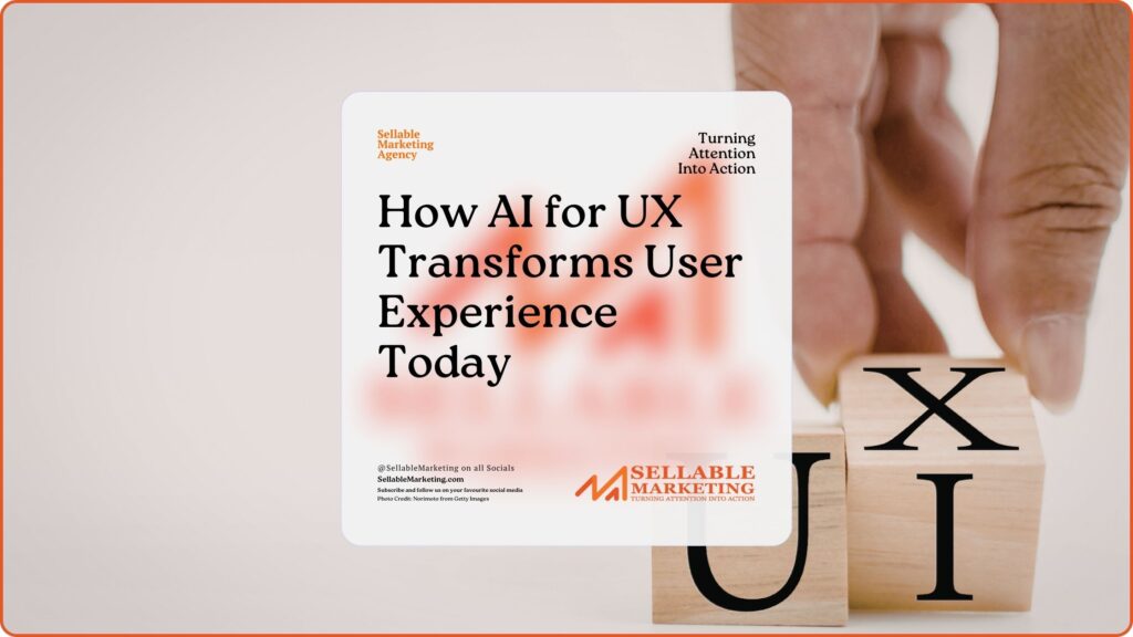 User interface design concept with wooden blocks