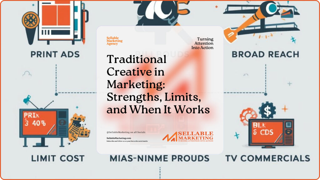 Traditional Creative in Marketing Strengths, Limits, and When It Works-SMA-SellableMarketing-Sales-Marketing -Business Development-Business Growth-Website-Branding-Content-Abuja-Nigeria-UK-US-Fran